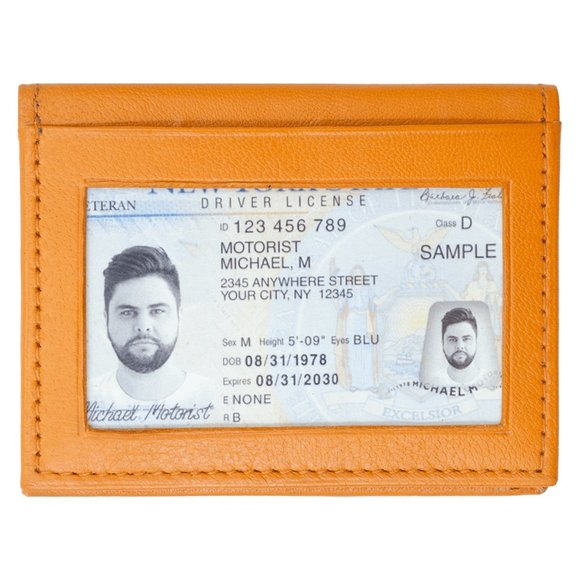 Men Credit Card Case ID Holder in Genuine Leather - Picture 3 of 7